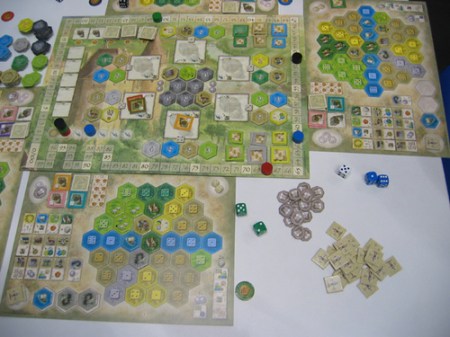 Two player boards and the central area of Burgundy visible.