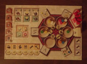 The Trajan player board.
