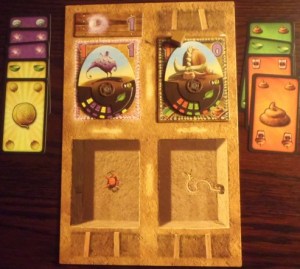 A view of two pets and their needs (with one poop cube in play!)